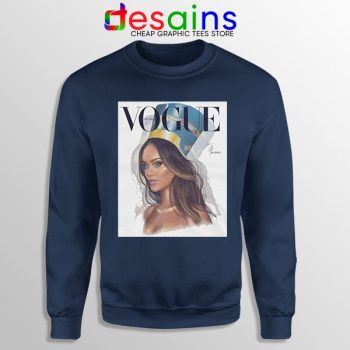 Cover Art Sweatshirt Navy Rihanna Queen Vogue