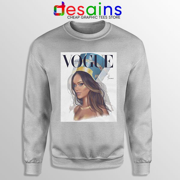 Cover Art Sweatshirt SPort Grey Rihanna Queen Vogue