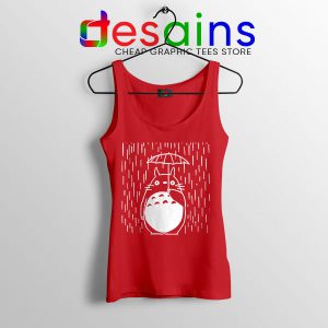 Studio Ghibli Tank Top Red Totoro Umbrella Rainy Day