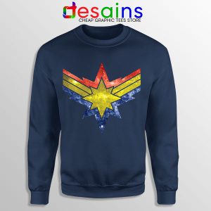 Sweatshirt Navy Captain Marvel Punch Holes in the Sky