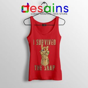 Tank Top Red Thanos I Survived The Snap Infinity Gauntlet