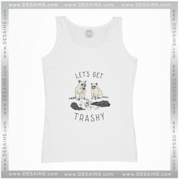 Cheap Graphic Tank Top Lets Get Trashy Party Size S-3XL