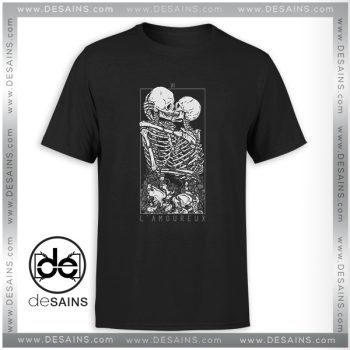 Tee Shirt LAmoureux The Lovers Skull Skeleton Valentines Day