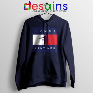 Hoodie Navy Hilfiger Tommi Läntinen Finnish Singer Merch