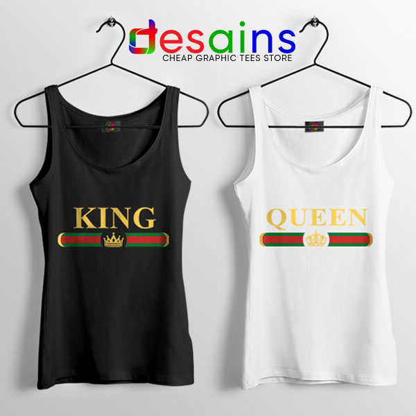 Couple Tank Top King Queen Gucci Funny Apparel