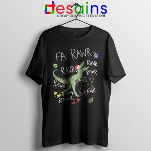 Dinosaur Fa Rawr Rawr Black Tshirt T-Rex Funny Cute Ugly Christmas