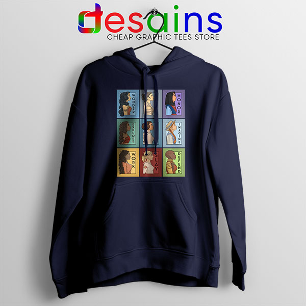 Hoodie Navy She Series Collage Superhero Pop Culture Edition
