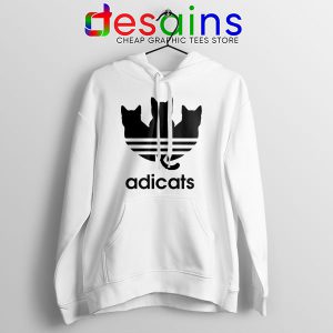 Hoodie White Adicats Adidas Cat Breeds Three Stripes