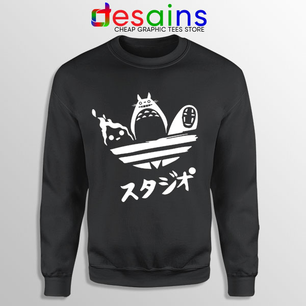 Sweatshirt Black My Neighbor Totoro Adidas Japanese Movie