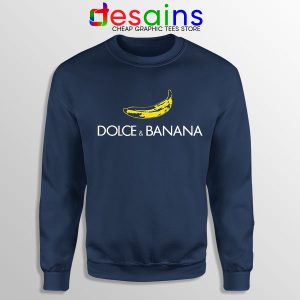 Sweatshirt Navy Funny Dolce and Banana Italian Fashion