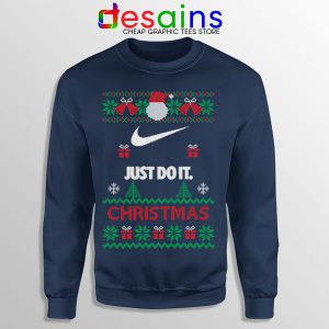 Sweatshirt Navy Just Do It Ugly Christmas Sweaters Nike Symbol