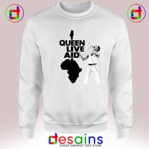 Sweatshirt Queen Live Aid Concert Freddie Mercury