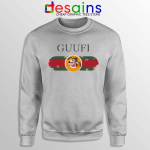 Sweatshirt Sport Grey Funny Guufi Gucci Goofy Movie Mickey Donald