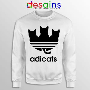 Sweatshirt White Adicats Adidas Cat Breeds Three Stripes