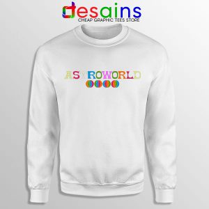 Sweatshirt White Astroworld Travis Scott Album Cover Merch