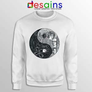 Sweatshirt White Upside Down Yin and Yang Stranger Things 4