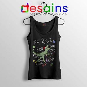 Tank Top Black Dinosaur Christmas Fa Rawr Rawr Funny Meme T-Rex