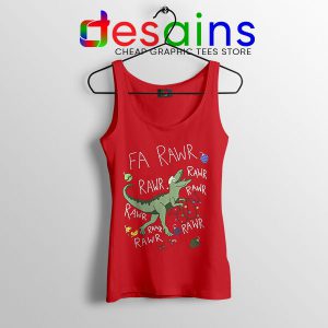 Tank Top Dinosaur Christmas Fa Rawr Rawr Funny Meme T-Rex