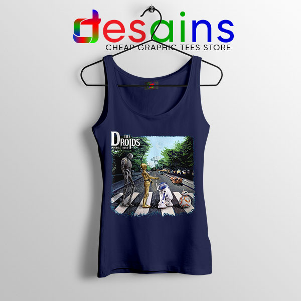 Tank Top Navy Droids Star Wars The Beatles BB8 Abbey Road