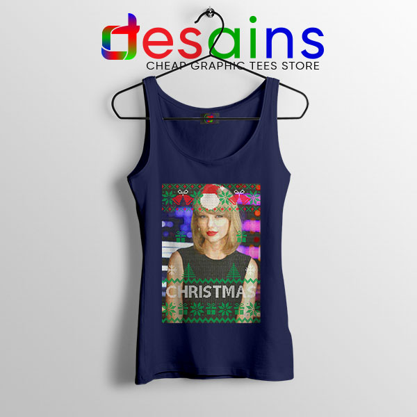 Tank Top Navy Taylor Swift Smile Christmas All Too Well Tour