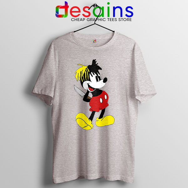 Tee Shirt Sport Grey XXXTentacion Mickey Mouse Death Cause