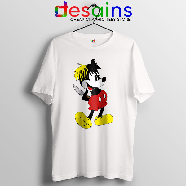 Tee Shirt White XXXTentacion Mickey Mouse Death Cause