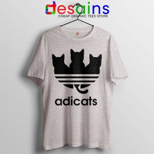 Tshirt Adicats Adidas Cat Funny Logo Three Stripes Breeds