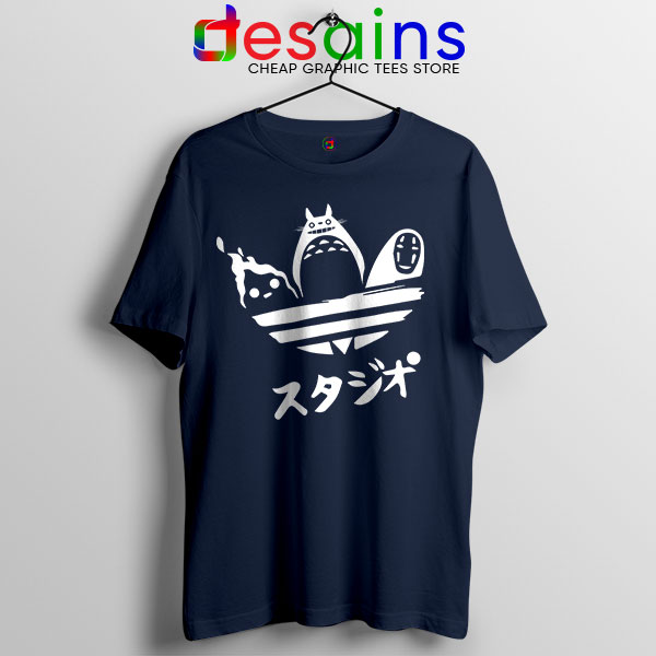 Tshirt Navy My Neighbor Totoro Adidas Logo Characters Movie