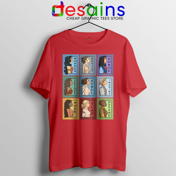 Tshirt Red She Series Collage Superhero Pop Culture Edition