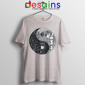 Tshirt Sport Grey Upside Down Yin and Yang Stranger Things 4