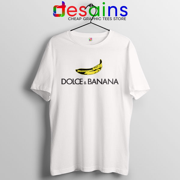 Tshirt White Dolce and Banana Fashion Italian Funny