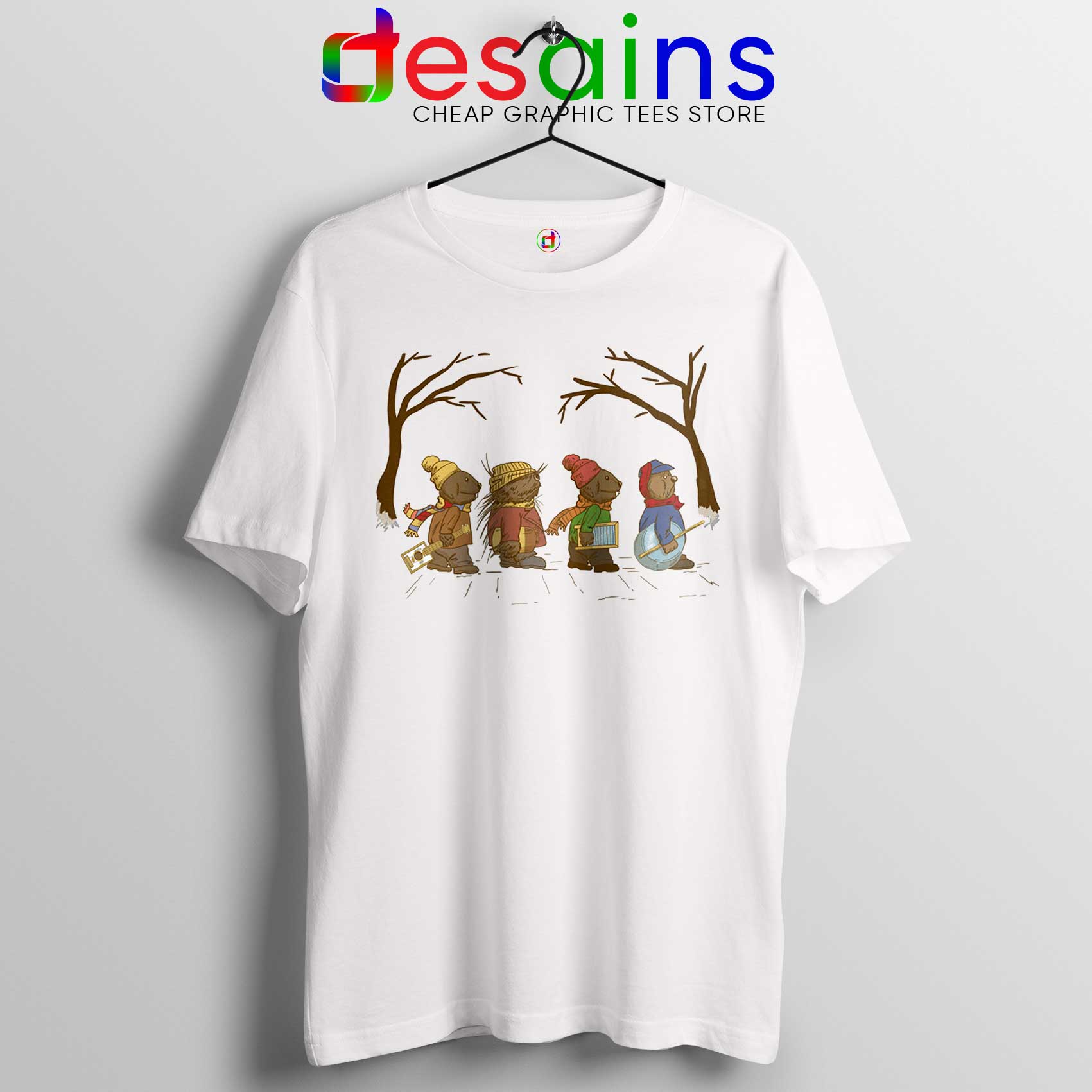 Cartoon Music Cute Christmas Abbey Road Tshirt Unisex /& Kids