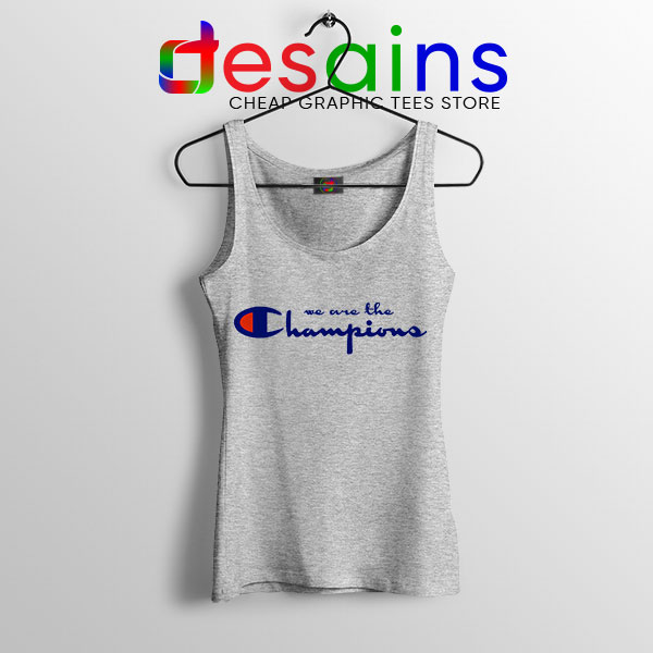 Tank Top Sport Grey We Are The Champion Queen We Will Rock You