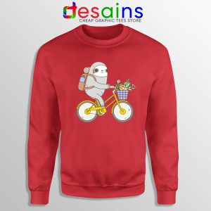 Buy Biking Sloth Cheap Sweatshirt Real Life Sloth Red