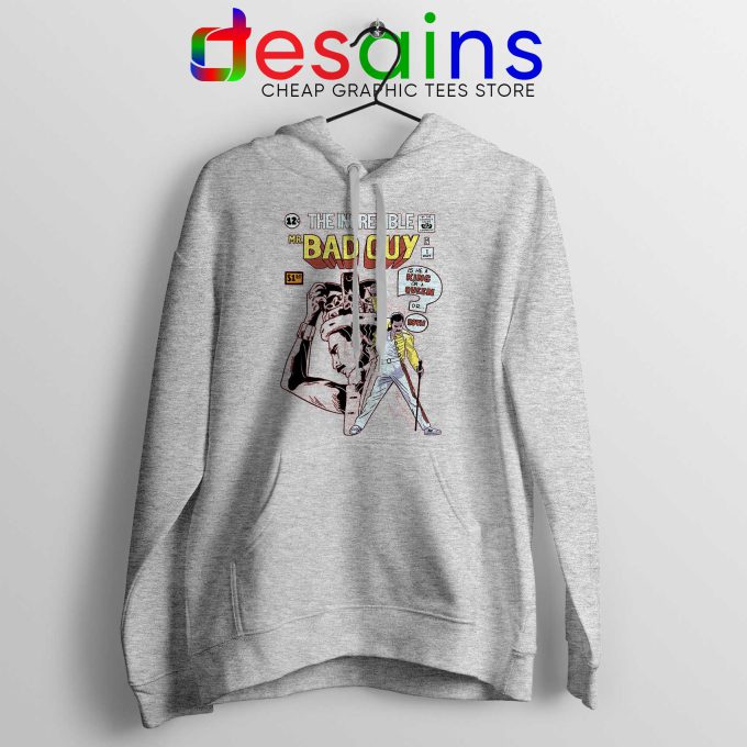Buy Hoodie Mr Bad Guy Freddie Mercury Queen Sport Grey