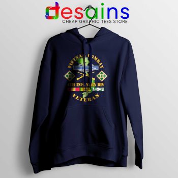 Buy Hoodie Vietnam Combat Infantry Veterans Day Navy Blue