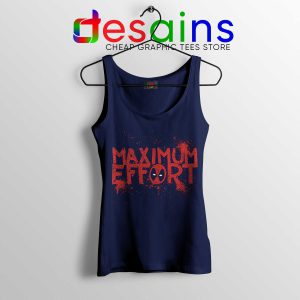 Cheap Tank Top Deadpool Maximum Effort Size S-3XL Navy Blue