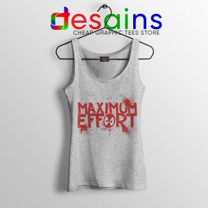 Cheap Tank Top Deadpool Maximum Effort Size S-3XL Sport Grey