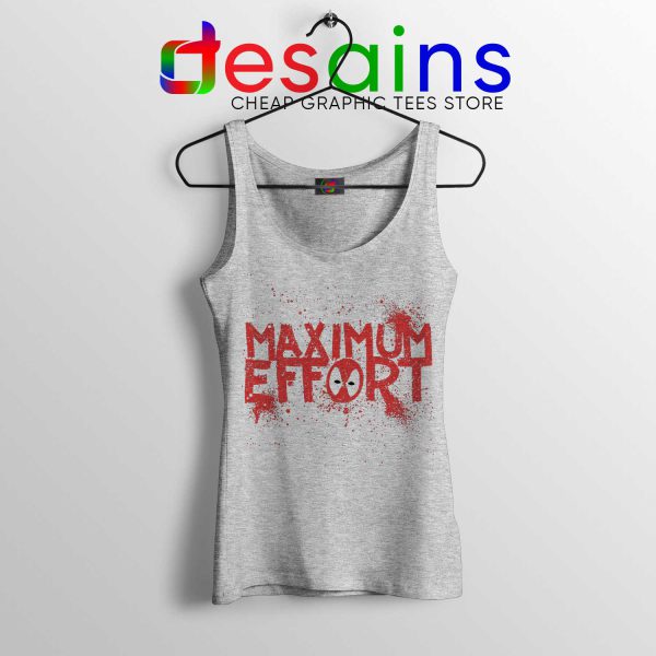 Cheap Tank Top Deadpool Maximum Effort Size S-3XL Sport Grey