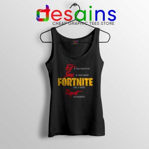 Battle Royale Tank Top Eat Sleep Fortnite Repeat Game