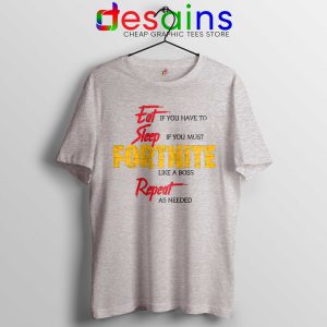 Cheap Tshirt Eat Sleep Fortnite Repeat Tee Shirts Sport Grey