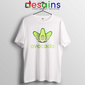 Avocado Originals Three Stripes Tee Shirt Cheap Adidas White