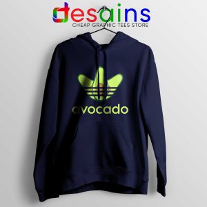 Avocado Three Stripes Cheap Hoodie Funny Adidas Navy Blue