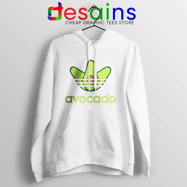 Avocado Three Stripes Cheap Hoodie Funny Adidas White