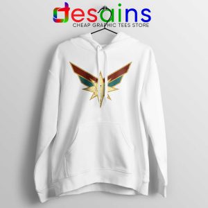 Buy Hoodie Captain Marvel Seal Costume Logo White Hoodies