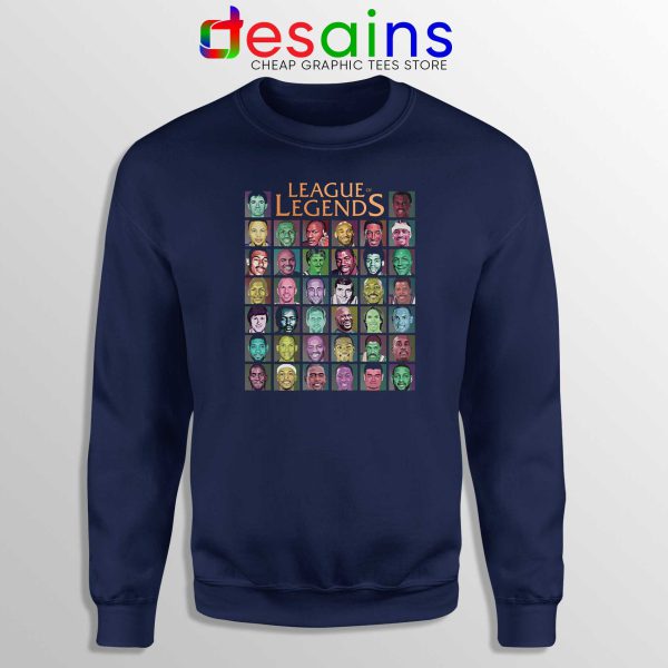 Buy Sweatshirt League Of Legends NBA Crewneck Navy Blue