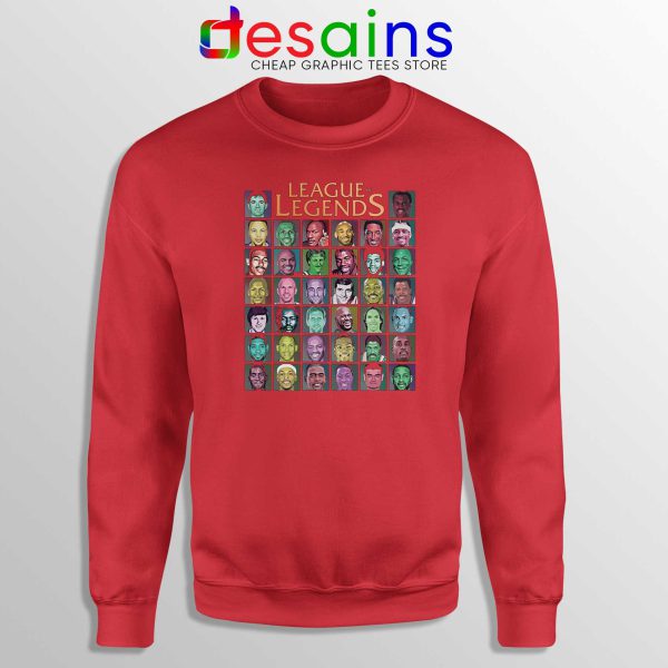 Buy Sweatshirt League Of Legends NBA Crewneck Red