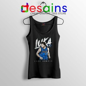 Buy Tank Top Luka Doncic Dallas Mavericks Poster Black Tank Tops