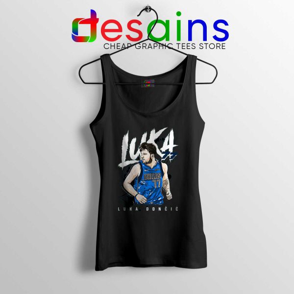 Buy Tank Top Luka Doncic Dallas Mavericks Poster Black Tank Tops