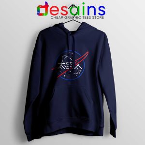 Cheap Hoodie Logo NASA Aesthetic Japanese Hoodies Navy Blue